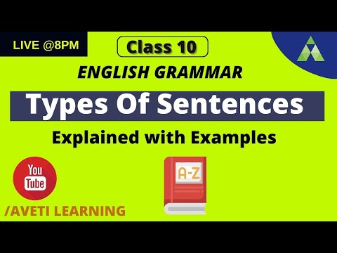 Class 10 English Grammar Odia medium | Types of sentence | Examples of Sentence | Aveti