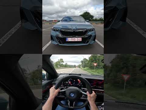 BMW i5 edrive40 Touring 340 hp POV acceleration 0 to 100 km/h in 6,1 sec