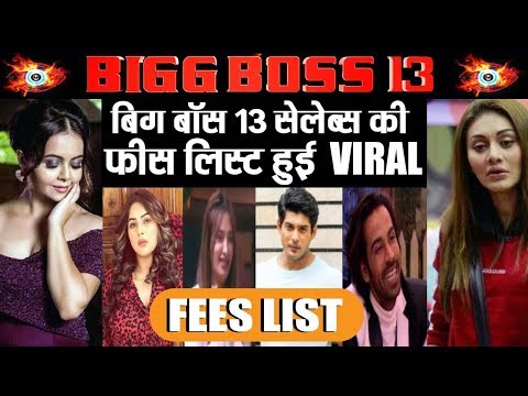 Video - Bigg Boss 13 Contestants SHOCKING Salary /Fees List Revealed #India #TV
