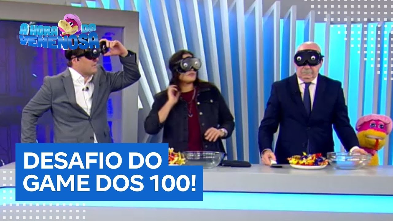 Game dos 100 na área! Apresentadores disputam prova da atração que anima os domingos da RECORD