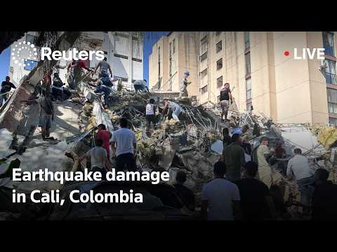 ライブ：コロンビア地震後、カリで被害を確認