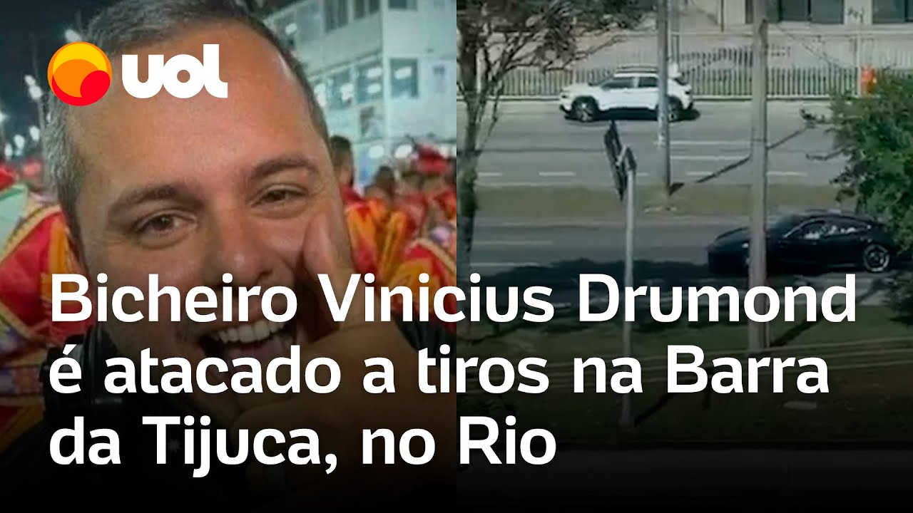 Bicheiro Vinicius Drumond é atacado a tiros em Porsche na Barra da Tijuca no Rio de Janeiro