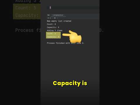 List Count or Capacity in C#?