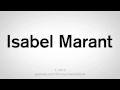 Isabel marant discount pronounce