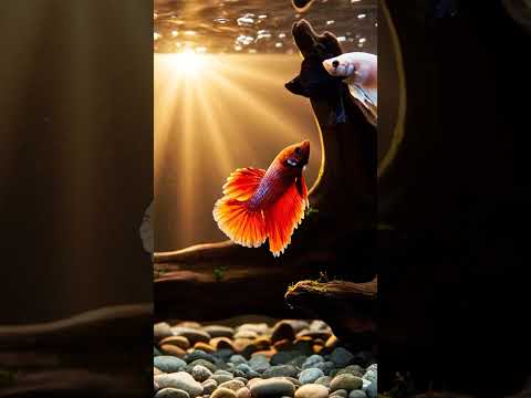 ☀️ Naruto Betta 02 Shines Under Sunlight | Peaceful Aquarium Short