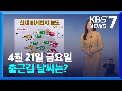 [날씨] 주말, 황사 유의…남해안·제주 강풍 / KBS  2023.04.21.