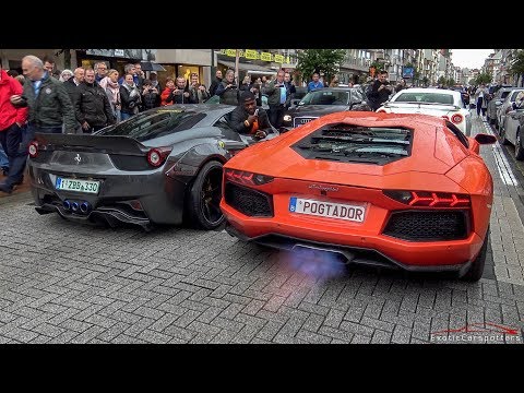 Liberty Walk 458 Italia Pog Aventador Take Over The Streets Of Knokke Heist Luxury Cars