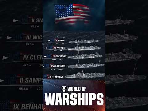 Warships Size Comparison of US Destroyers