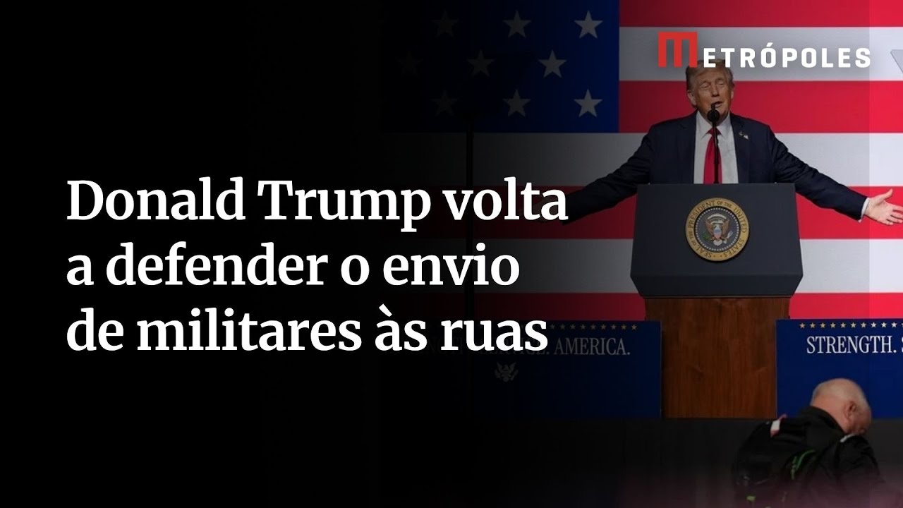 Trump discursa para militares e alerta para invasão interna nos EUA