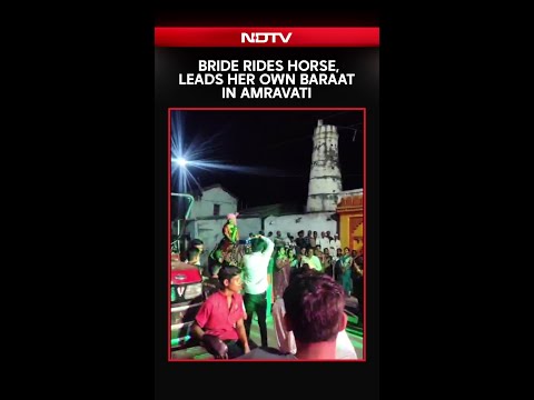 Doctor Bride Breaks Cultural Norms, Rides Horse to Lead Her Own Baraat In Amravati