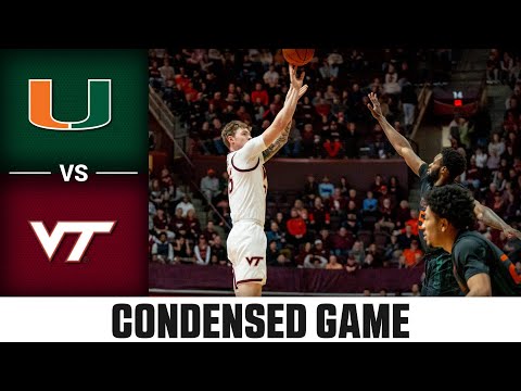 Miami Vs Virginia Tech Condensed Game Acc Mens Basketball