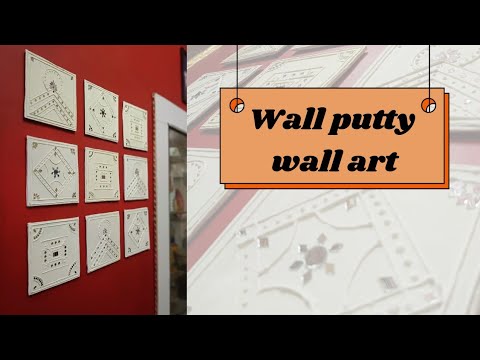 Wall putty se wall decor idea || wall decor ideas with wall putty and cardboard|| @kreativekettle