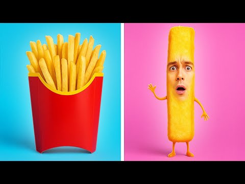 食べ物が人間だったら 🍔😂 笑える共感シチュエーション＆コメディハック by 123GO