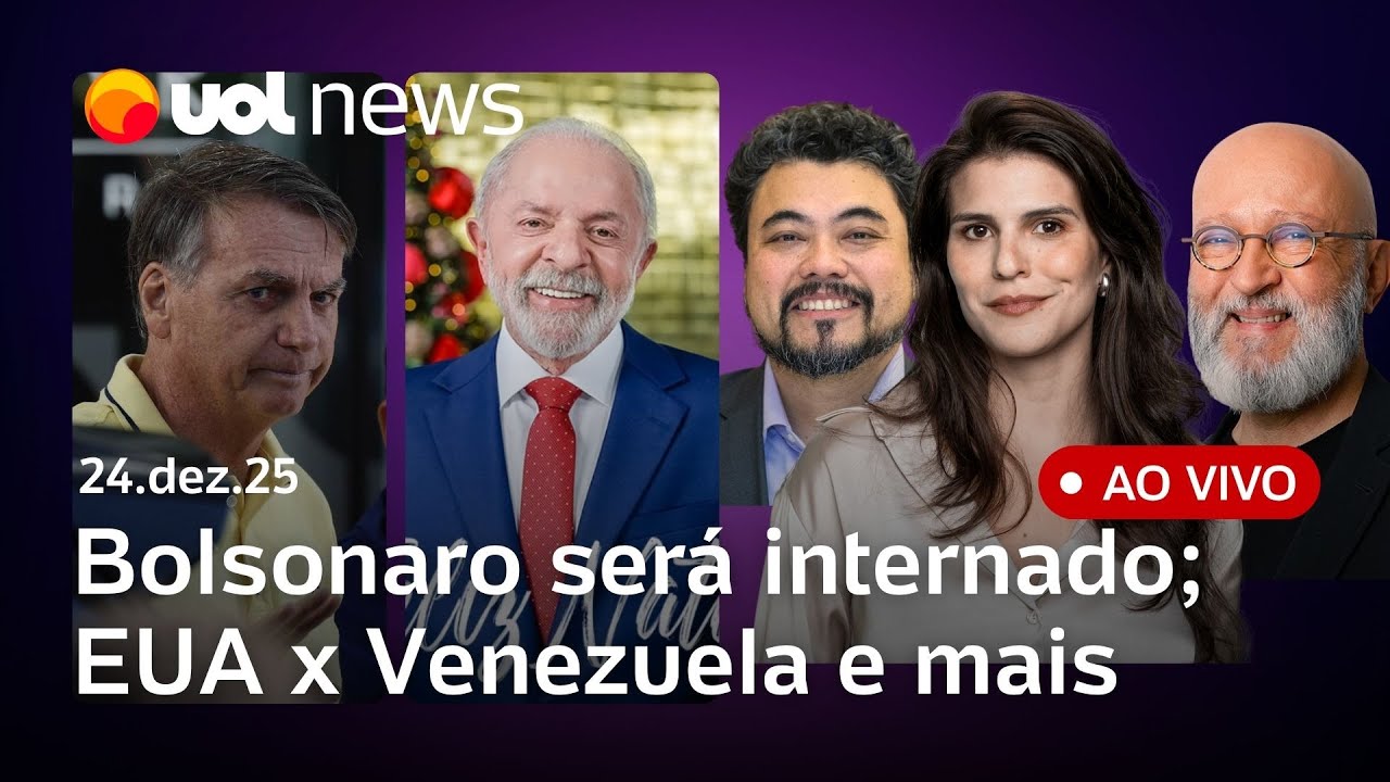Bolsonaro será internado para cirurgia; Lula fará pronunciamento de Natal; EUA x Venezuela e mais