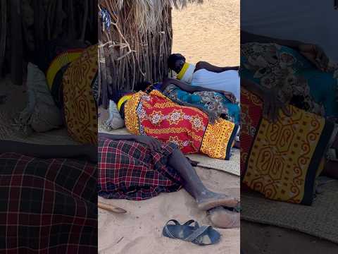 Desert man of 3 wives sleeping outside at night in the jungle #morningroutine #desertlife