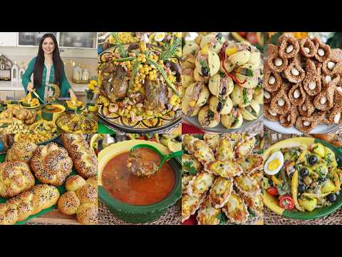 طاولة رمضان الأولى 2026🌙شربة شعير-كسكسي أزعر-خبز رمضان-جوزة مالحة-بركات-سلاطة فلفل مشوي-جلجلانية❤️