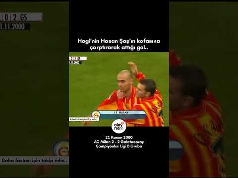 Sizce bu gol kime yazar? Hasan Şaş'a mı, Hagi'ye mi?  #football #goals #galatasaray #futbol #viral