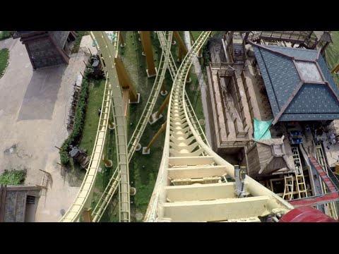 Battle of Jungle King, Tiger Train Onride Mounted Go Pro 1080P 60FPS POV Hefei Wanda Park