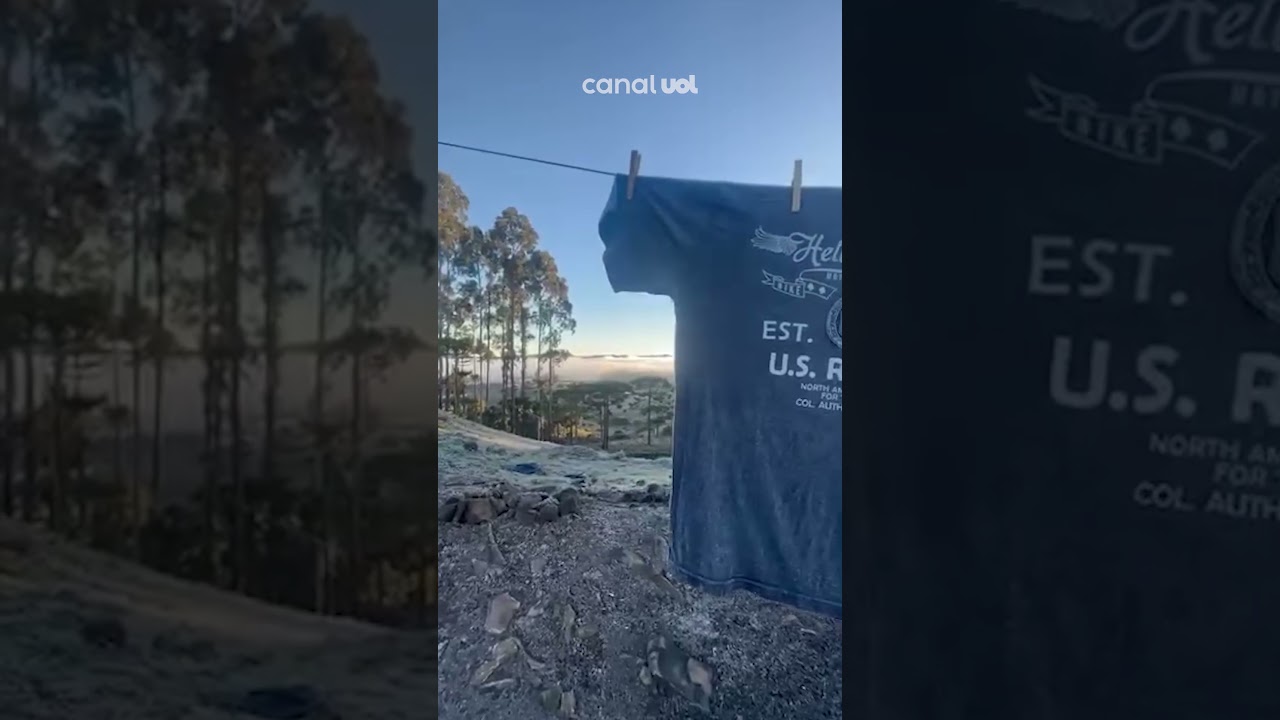 Neve no Brasil Santa Catarina tem geada e cidades com temperaturas negativas veja vídeo