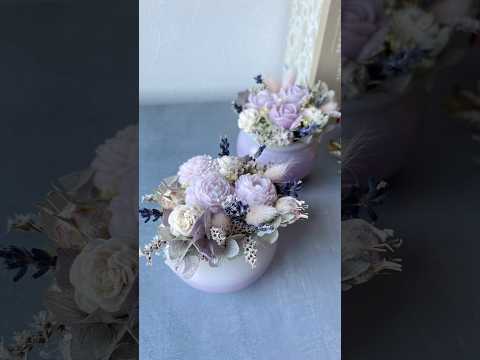 💐香りと花のインテリア♡キャンドルワックスで作る癒しのアロマワックスポット/#aromawax#ハンドメイドインテリア#ドライフラワーのある生活#アロマワックスポット