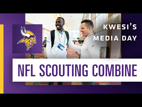 Behind-the-Scenes of GM Kwesi Adofo-Mensah's Media Day at the NFL Combine video clip