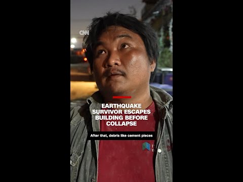 Earthquake survivor escapes building minutes before collapse