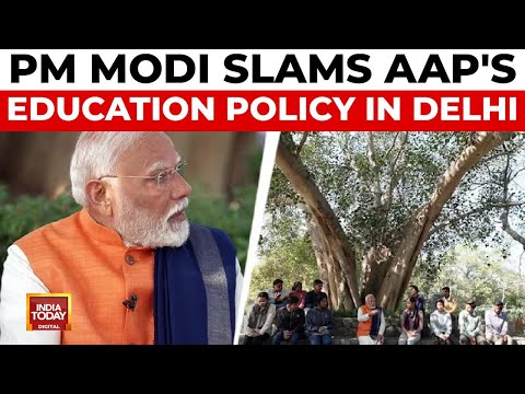 PM Modi Criticises AAP's Education Model in Delhi, Questions Student Retention | Delhi Polls