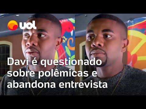 Ex-BBB Davi desconversa ao ser questionado sobre polêmicas e abandona entrevista; veja vídeo