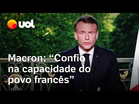 Macron diz ter 'ambição de ser útil ao país que tanto ama' após convocar novas eleições na França