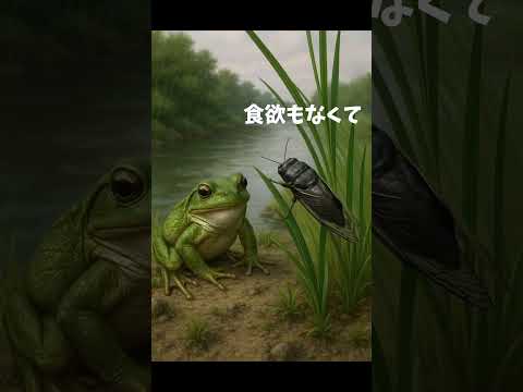 AI動画#かえるとせみ