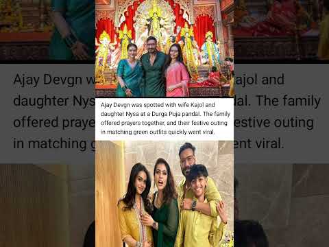 Ajay Devgn Kajol & Nysa Celebrate Durga Puja Together #AjayDevgn #Kajol #NysaDevgn #DurgaPuja #viral