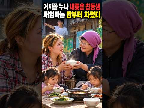 거지꼴 누나 내쫓은 친동생, 새엄마는 밥부터 차렸다 #반전 #참교육 #가족 #새엄마 #드라마쇼츠