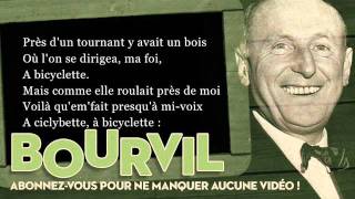 Bourvil - A bicyclette - Paroles (Lyrics)