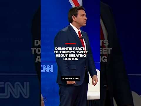 DeSantis reacts to Trump’s tweet about debating Clinton