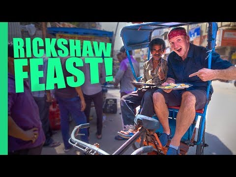 LOCAL Indian Food! - Asking RICKSHAW Drivers Where to Eat in Delhi, INDIA!