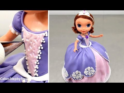 Sofia The First Disney Princess Doll Cake - How To Decorate by Cakes StepbyStep - UCjA7GKp_yxbtw896DCpLHmQ