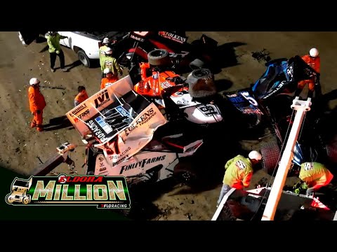 Kyle Larson &amp; More Flip In Massive Pileup | 2023 Eldora Million at Eldora Speedway - dirt track racing video image