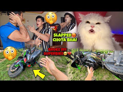 Thappad mara chota bhai ko for Destroying my Superbike😡‼️ Our New Pet is here😍✨