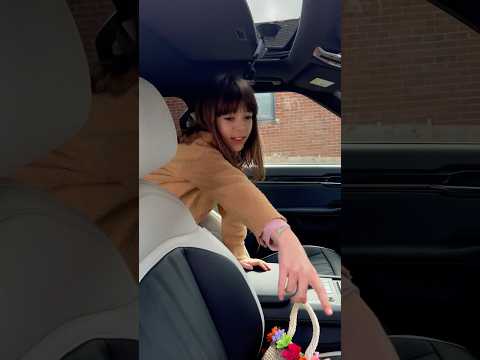 Easter egg hunt… in a Kia EV9. With a cameo from Strawberry the chicken. #ev