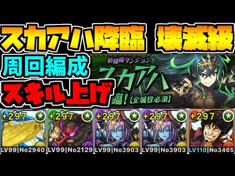 スカアハ降臨 壊滅級 周回編成紹介！30上げだから楽勝です！【パズドラ】