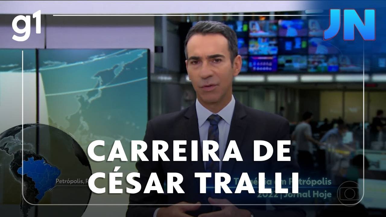 Jornal Nacional JN exibe reportagem especial sobre a carreira de César Tralli