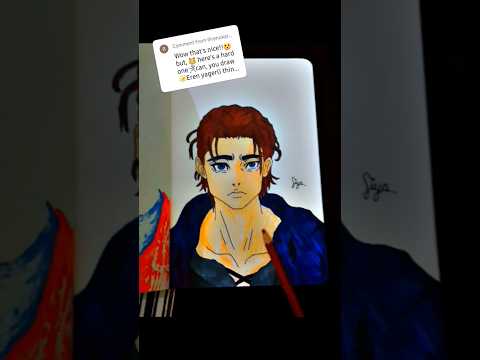 Eren Yeager drawing😼✨️ #short #drawing #shorts #anime #eren #deathnote #trending #art #viralvideo