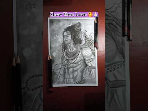 Lord Shiva Realistic Drawing ✍🏻🎨| Wait for the Magic ✨ #art #drawing #sketch #shiva #shorts