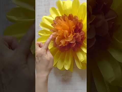 お花紙で ひまわりとかわいいミツバチを作ろう♪飾ろう♪ #夏休み #工作