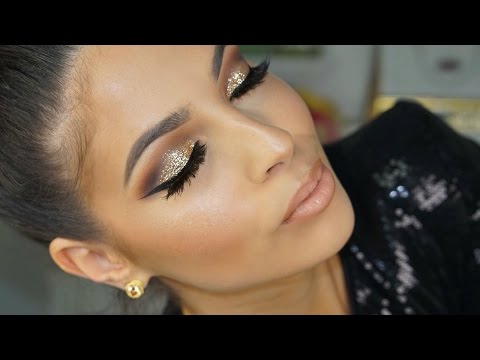 Golden Glitter Smokey Eye Makeup Tutorial 2016 - UCKMugoa0uHpjUuq14yOpagw