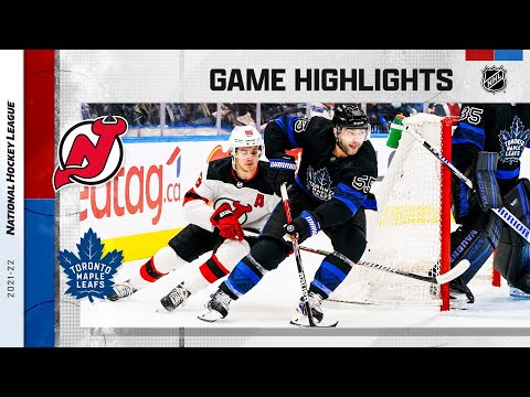 Devils @ Maple Leafs 3/22 l NHL Highlights 2022