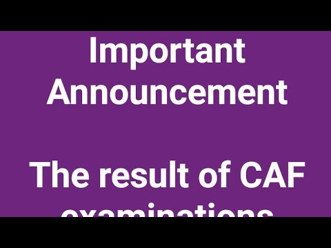 Important Announcement For CAF students