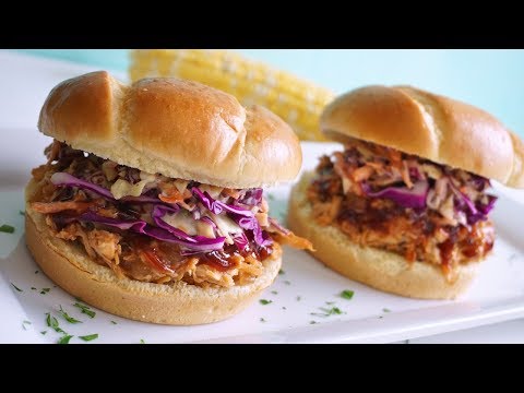Slow-Cooker Shredded BBQ Chicken Sliders