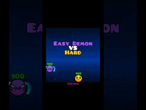 Easy Demon😈 VS 😐Hard - Geometry Dash Battles #27