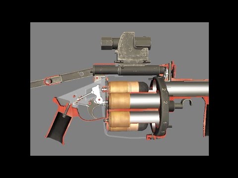 ROCKET GRENADE Mechanism: How the MGL MK-1L Revolver Works ACTION Animation!